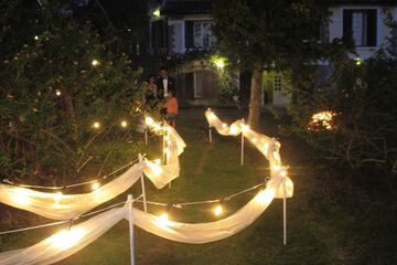 Outdoor wedding area