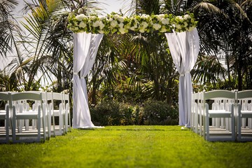 Outdoor wedding area