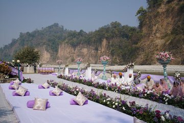 Outdoor banquet area