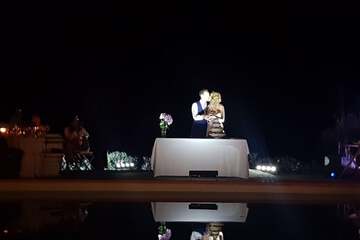 Outdoor wedding area