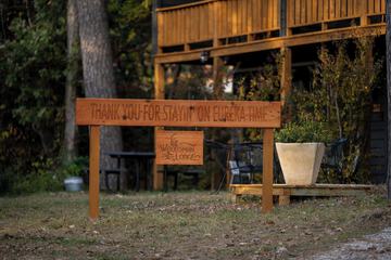 Outdoor wedding area