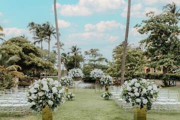 Outdoor wedding area