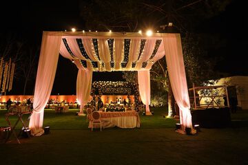 Outdoor banquet area
