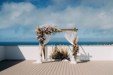 Outdoor wedding area