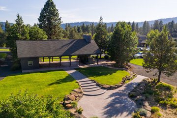 Outdoor banquet area