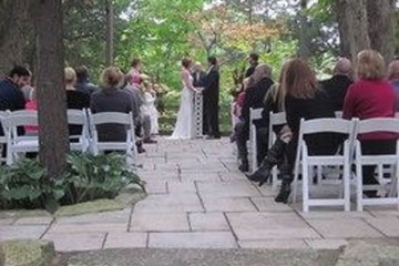 Outdoor wedding area