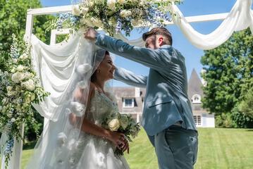 Outdoor wedding area