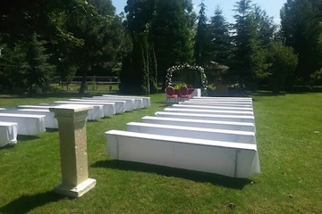 Outdoor wedding area