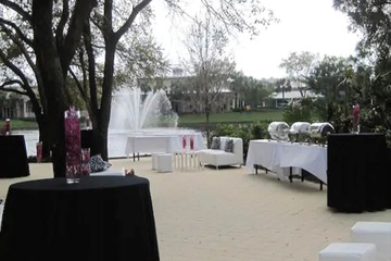Outdoor banquet area