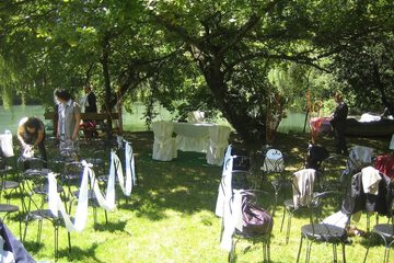 Outdoor wedding area