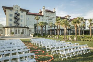 Outdoor banquet area