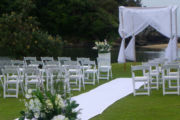 Outdoor wedding area