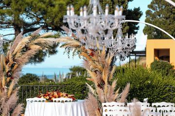 Outdoor wedding area