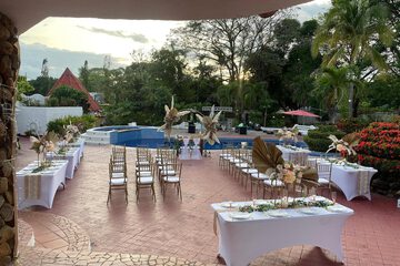 Outdoor wedding area