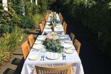Outdoor wedding area