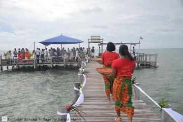 Outdoor wedding area