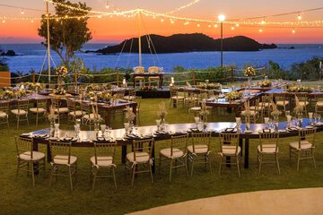 Outdoor wedding area
