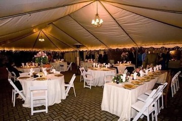 Outdoor banquet area