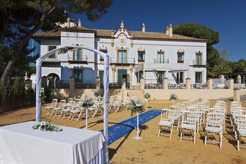 Outdoor wedding area