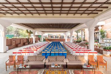 Outdoor banquet area