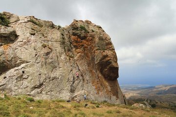Outdoor rock climbing