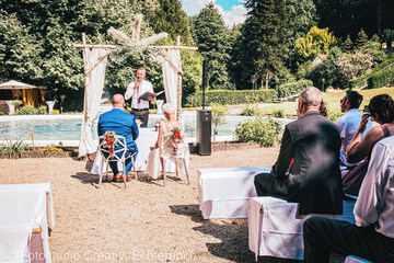 Outdoor wedding area