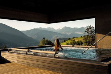 Outdoor spa tub