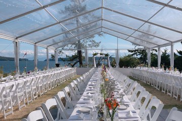 Outdoor wedding area