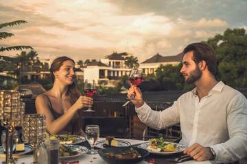 Couples dining