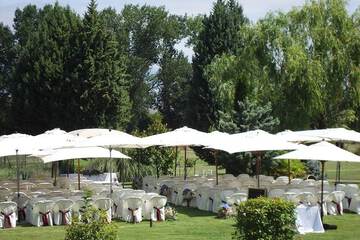 Outdoor wedding area
