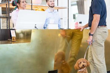 Check-in/check-out kiosk