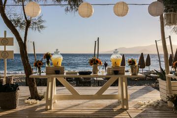 Outdoor banquet area