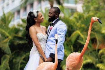 Outdoor wedding area