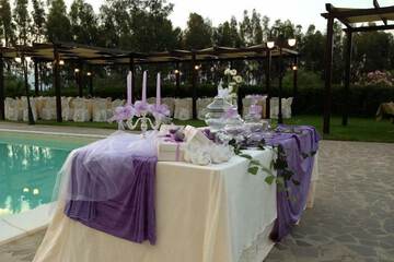 Outdoor banquet area