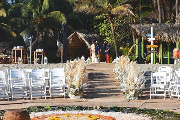 Outdoor wedding area