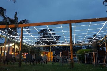 Outdoor banquet area