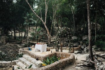 Outdoor wedding area