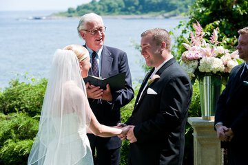 Outdoor wedding area