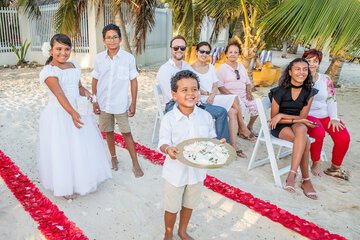 Outdoor wedding area