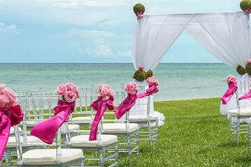 Outdoor wedding area