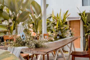 Outdoor wedding area