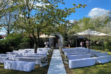 Outdoor wedding area