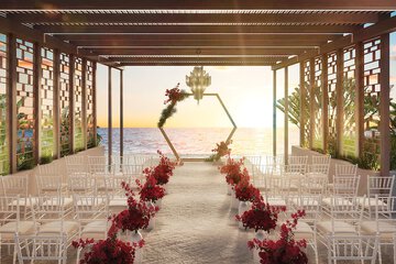 Outdoor wedding area