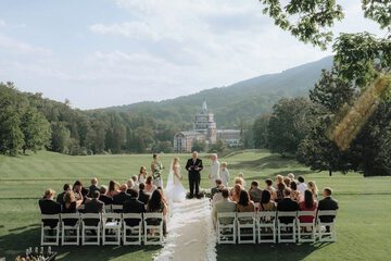 Outdoor wedding area