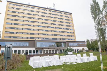 Outdoor wedding area
