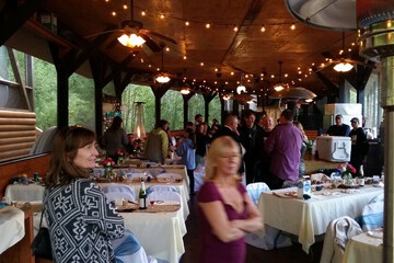 Outdoor wedding area