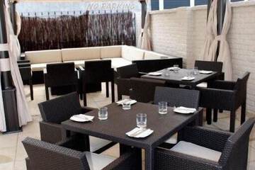 Outdoor banquet area