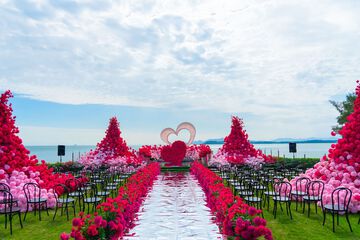 Outdoor wedding area