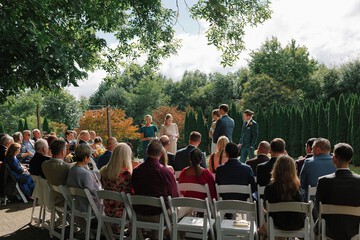 Outdoor wedding area