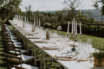 Outdoor wedding area